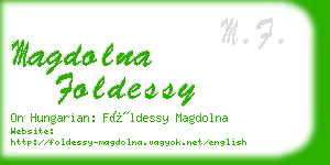 magdolna foldessy business card